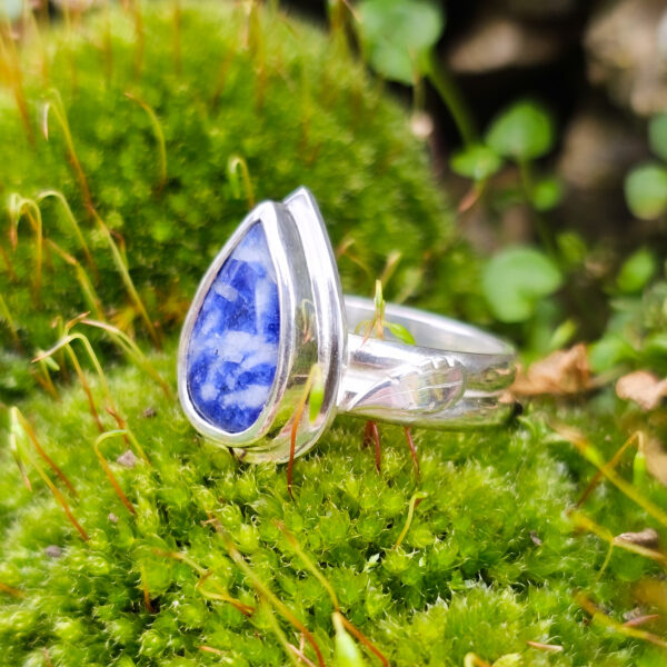 Bague Sodalite - "Plumes"