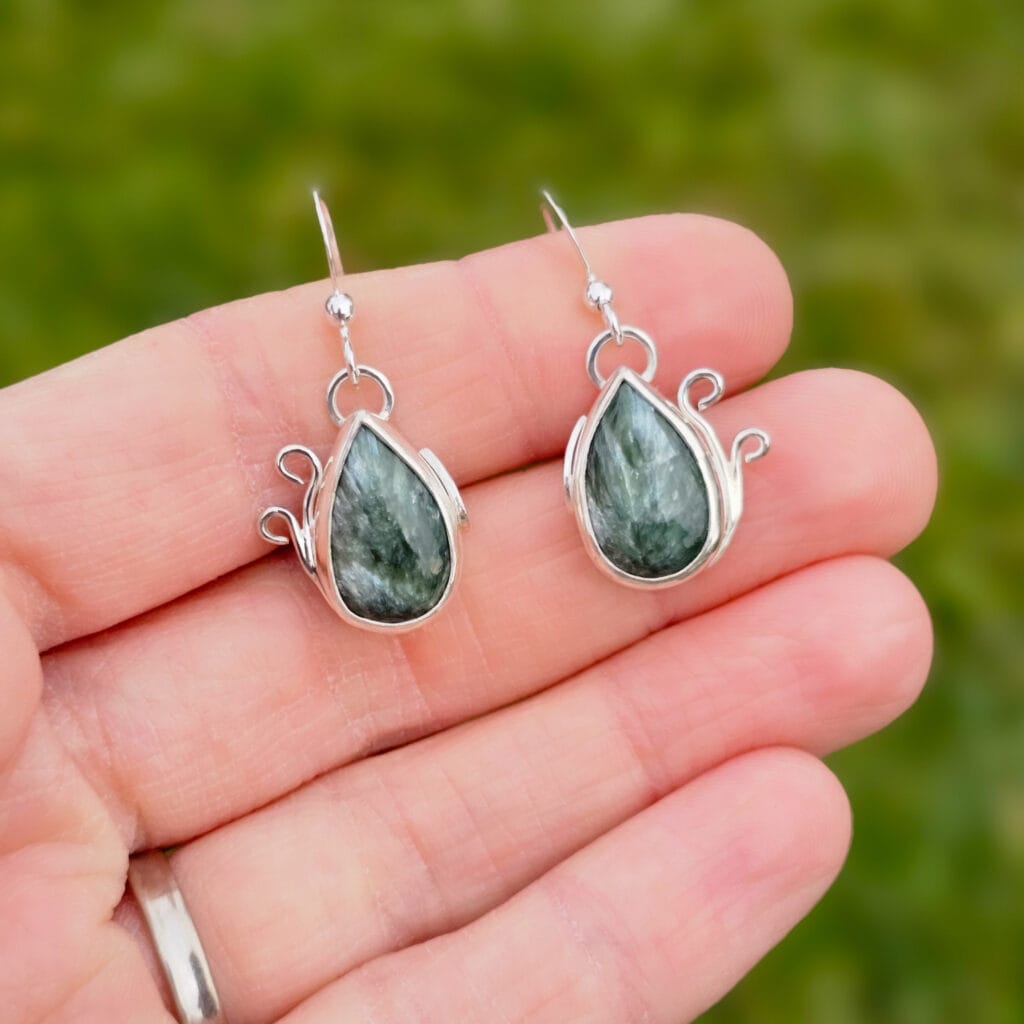 Boucles d'oreilles Séraphinite