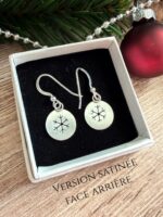Boucles d'oreilles "Empreintes de Flocons"