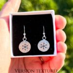 Boucles d'oreilles "Empreintes de Flocons"